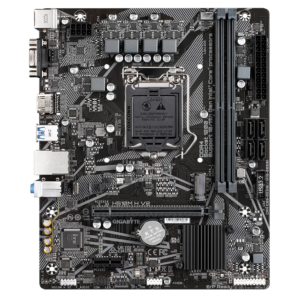 Gigabyte Mainboard H510m H V2 - Micro Atx - Socket Lga1200 - Intel H470