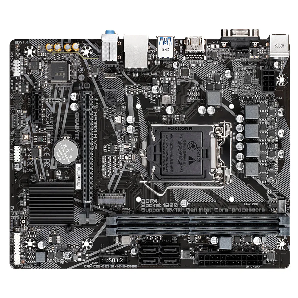 Gigabyte Mainboard H510m H V2 - Micro Atx - Socket Lga1200 - Intel H470