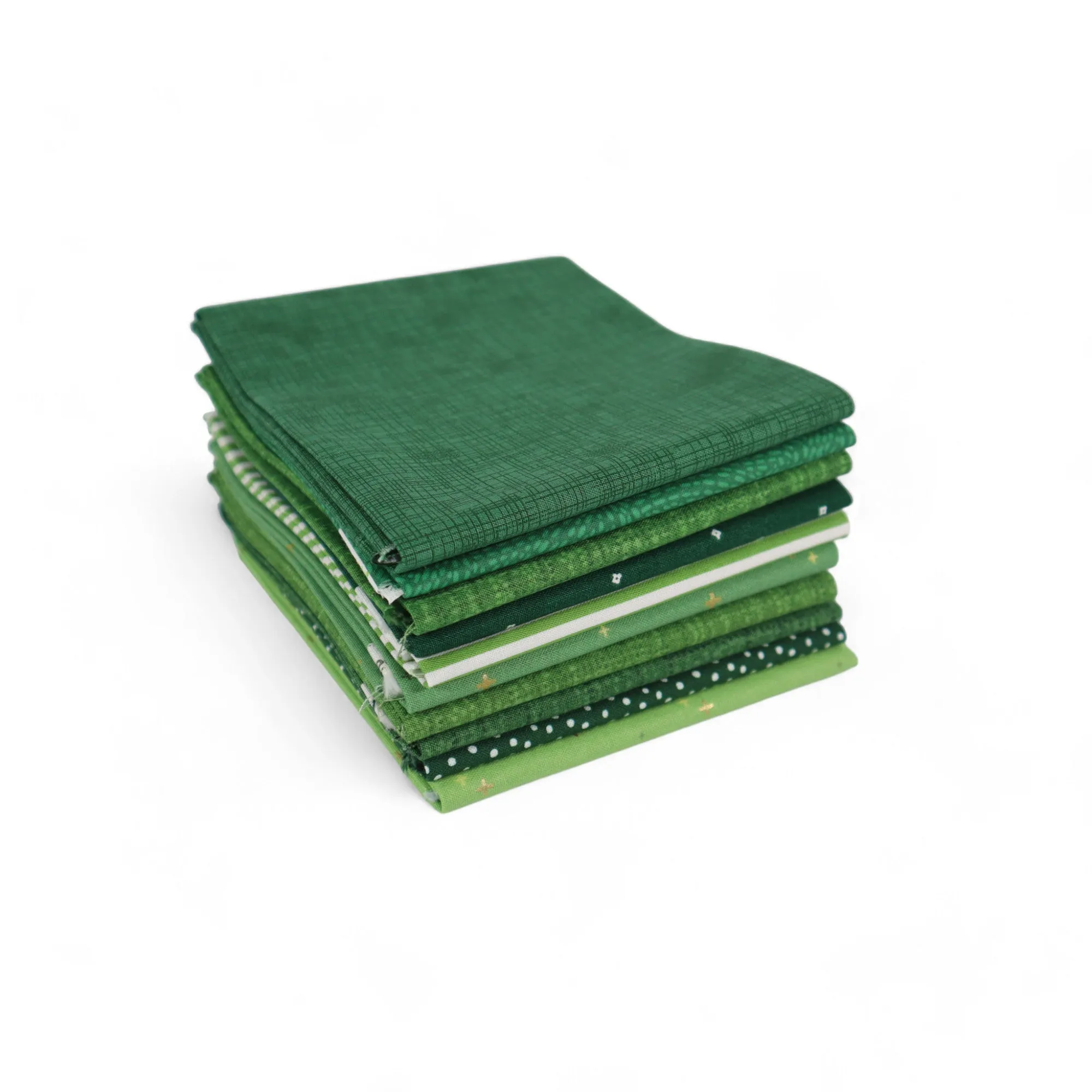 Green (10) Piece Fat Quarter Bundle