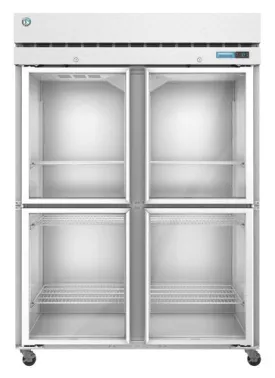 Hoshizaki F2A-HG 55" Freezer, Two Section Upright, Half Glass Doors with Lock