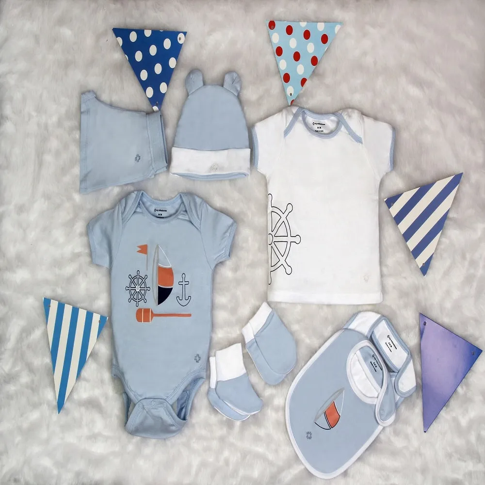 Infant Essentials Gift Set - Blue, Set of 8