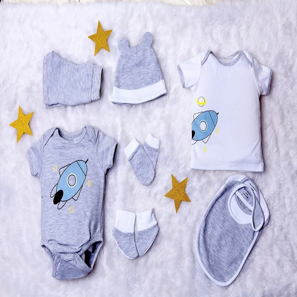 Infant Essentials Gift Set - Grey, Set of 8