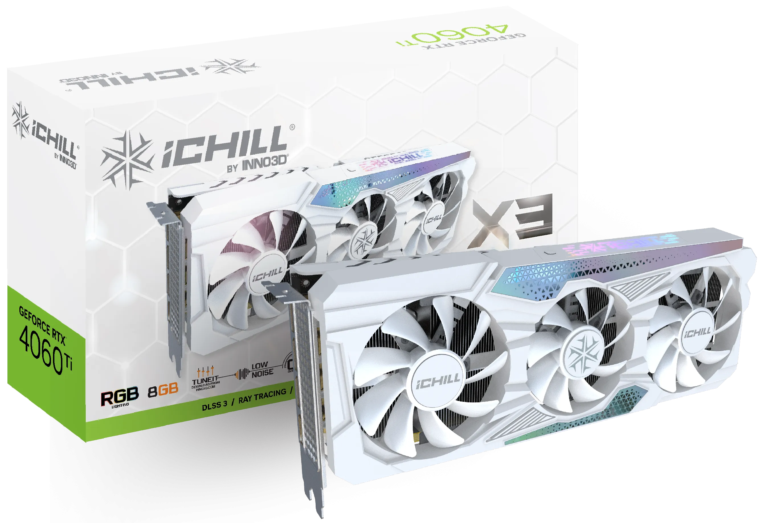 Inno3d Geforce Rtx 4060Ti Twin X2 Oc - Graphics Card - Geforce Rtx 4060 Ti - 16 Gb - White