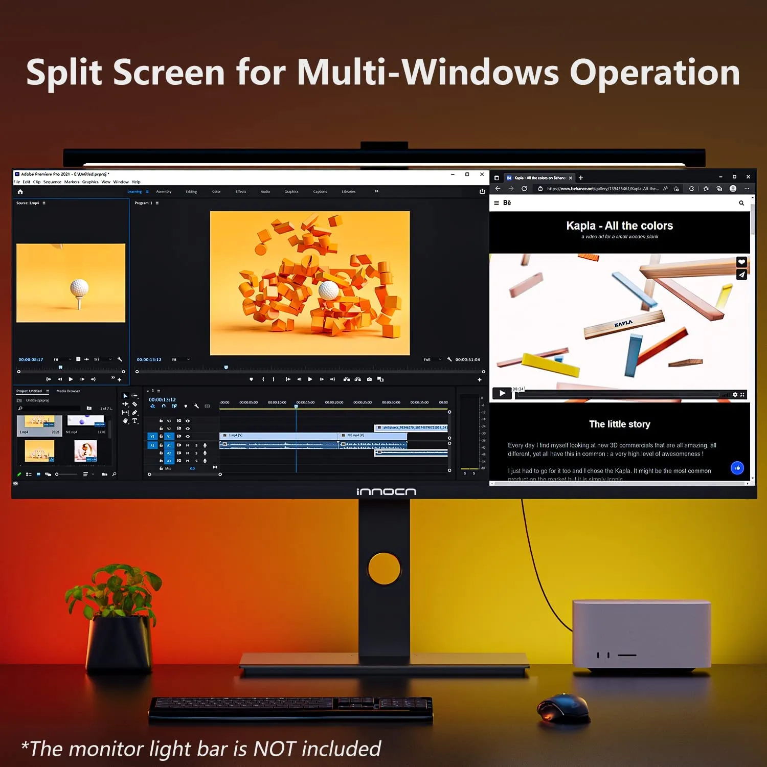 INNOCN 34" WQHD 3440 x 1440p Ultrawide Computer Monitor  - 34C1Q