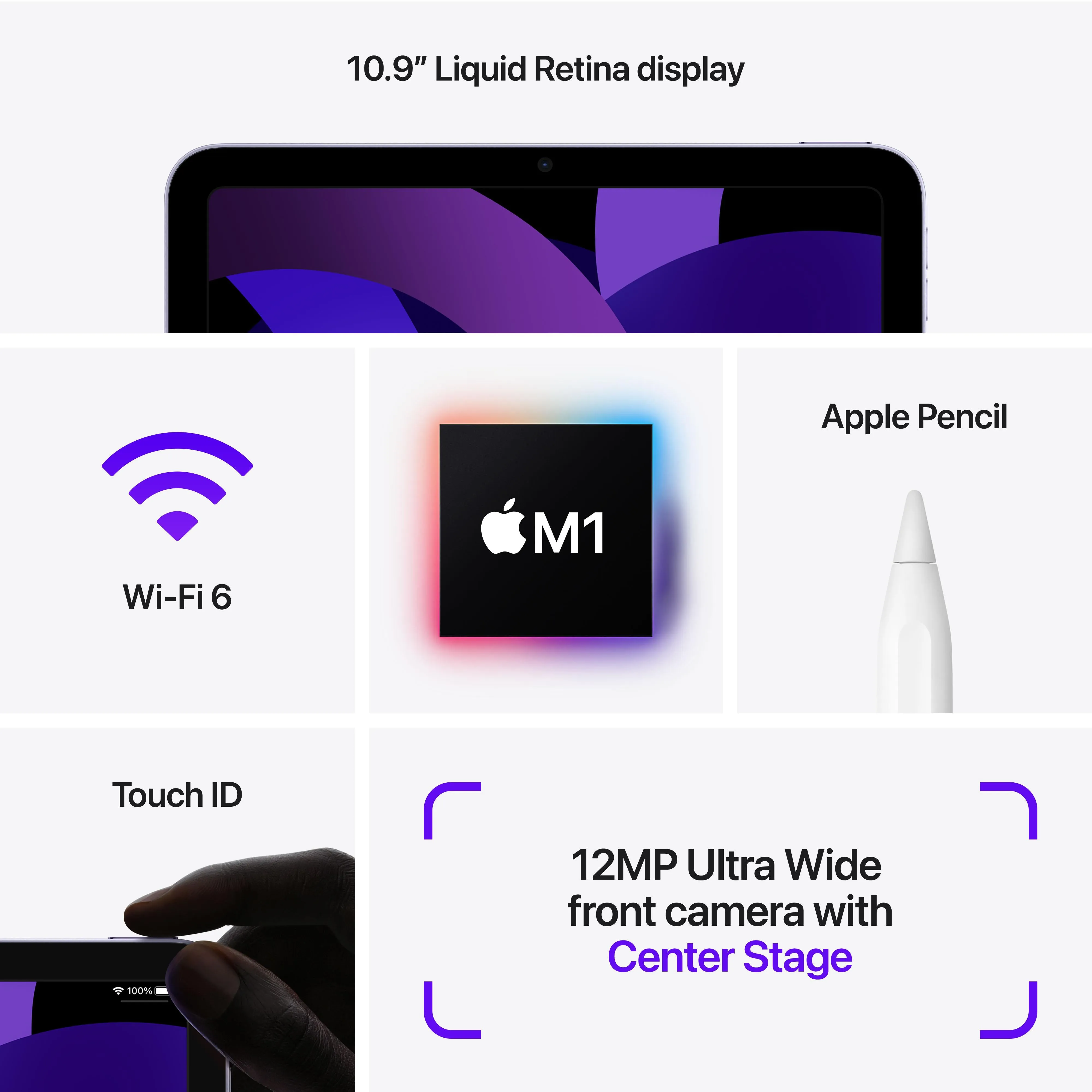 iPad Air Wi-Fi 64GB - Purple (5th generation)