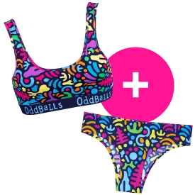 Jurassic - Women's Bralette and Brazilian Seamless Bundle