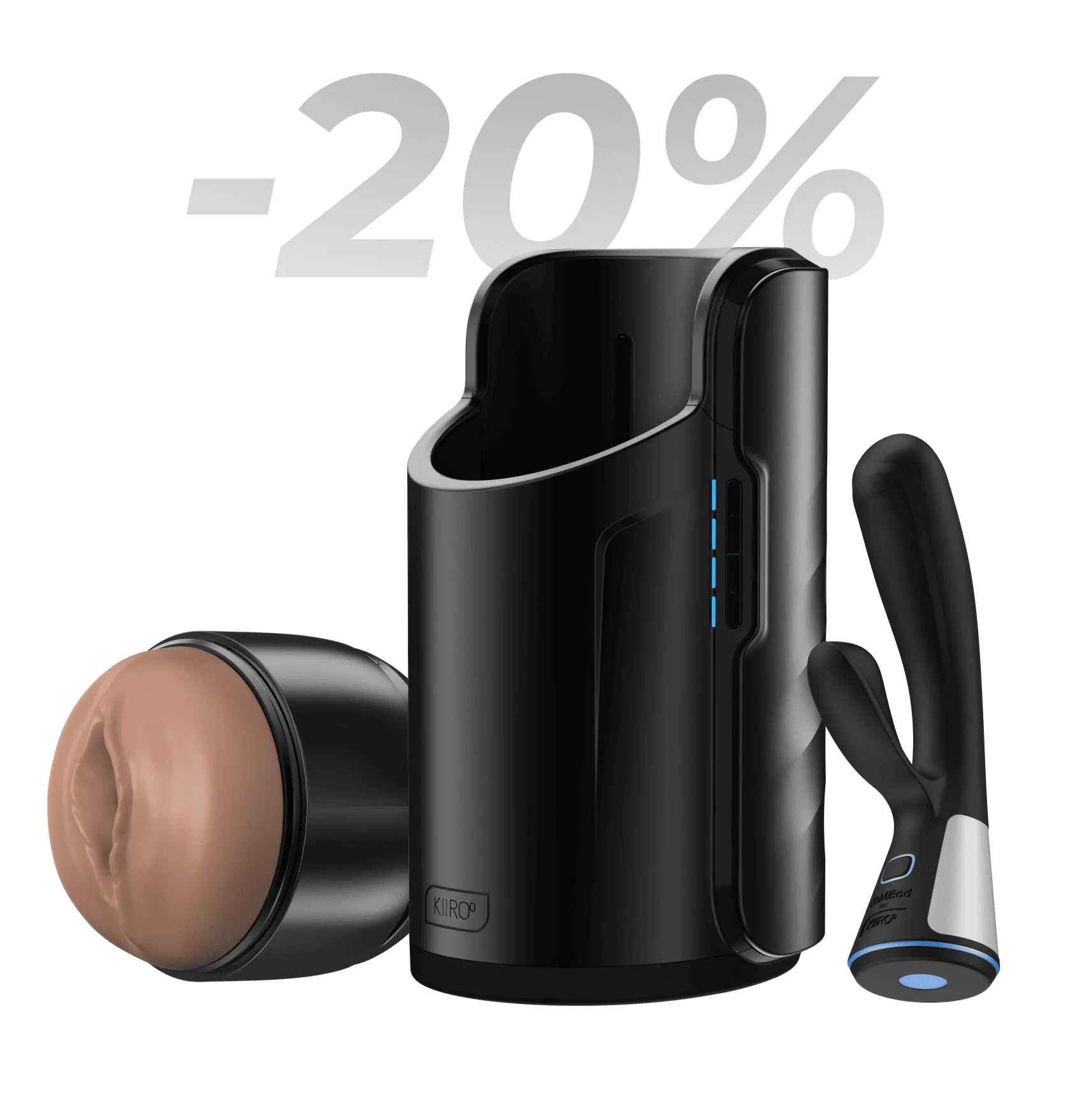Keon   FeelStroker & Fuse Black Couple Set