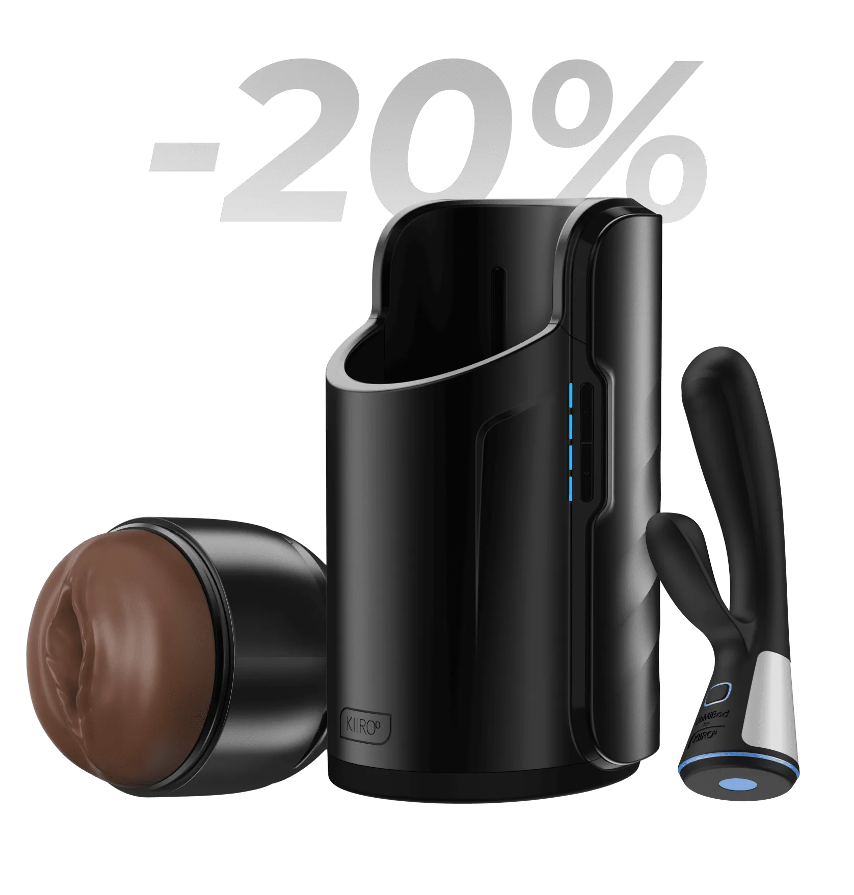 Keon   FeelStroker & Fuse Black Couple Set