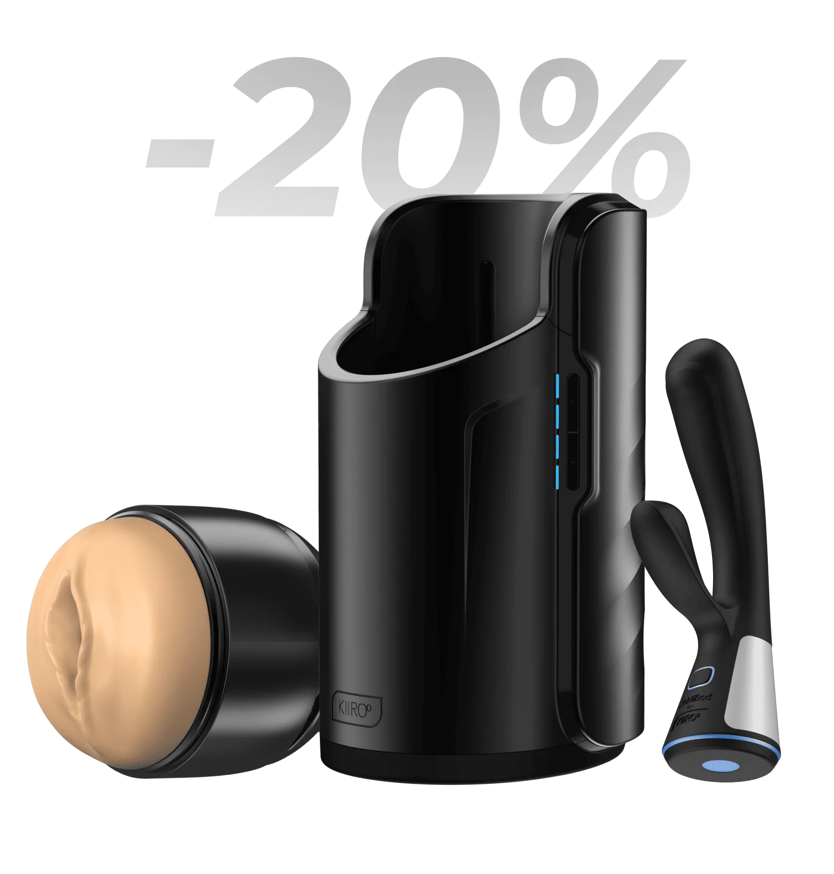 Keon   FeelStroker & Fuse Black Couple Set