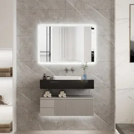 Led Bathroom Mirror with Lights, Smart Dimmable Vanity Mirrors for Wall, Anti-Fog Makeup Mirror
