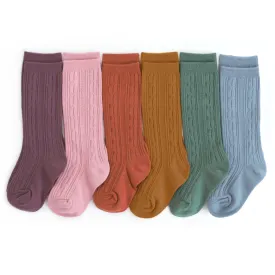 Little Stocking Co  | Knee High Cable Knit Socks 6 Pack ~ Folklore