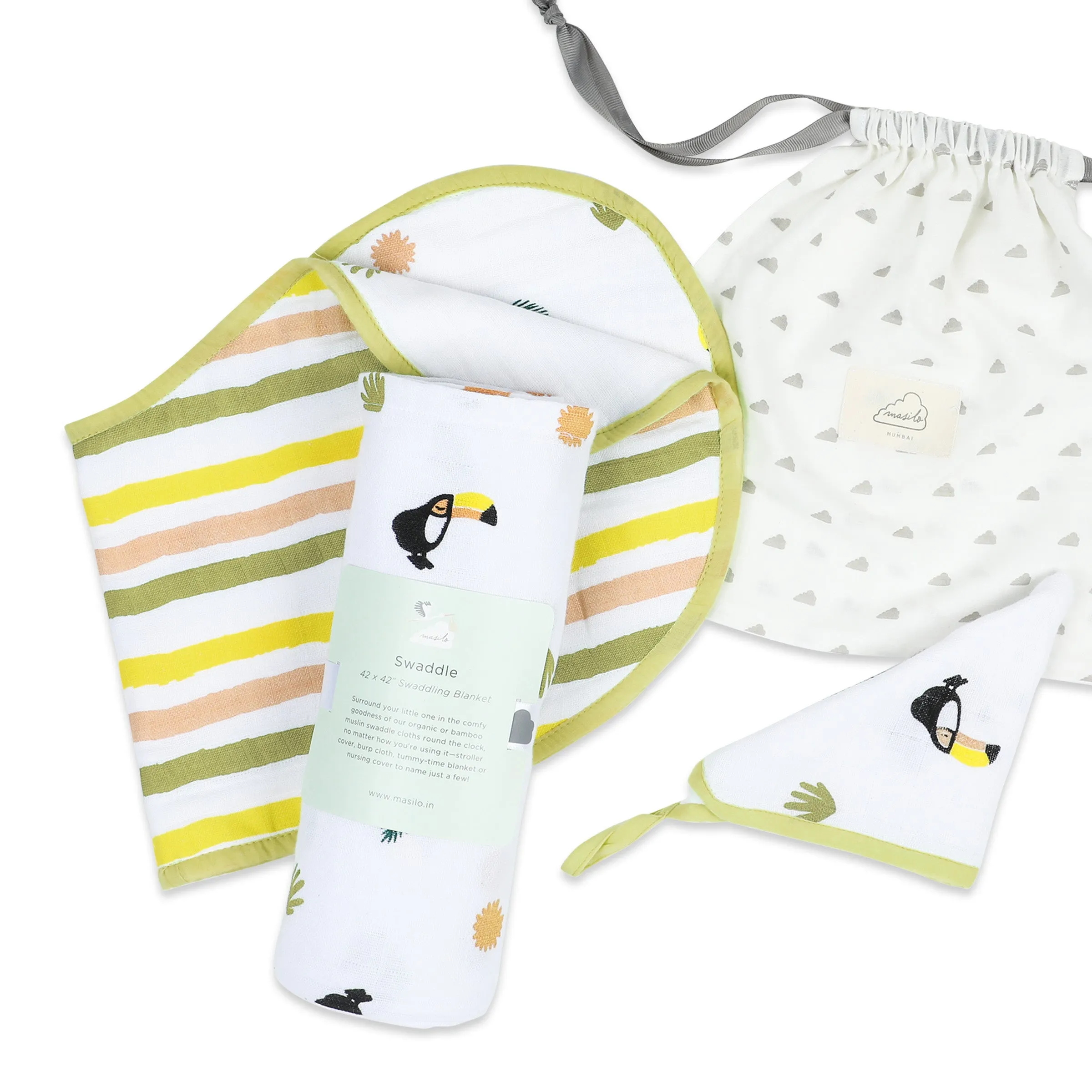 Masilo Newborn Mini Gift Set  – Tropical Toucan