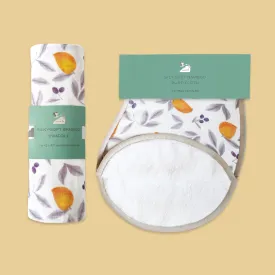 Masilo Swaddle & Burp Cloth Bib - Mango