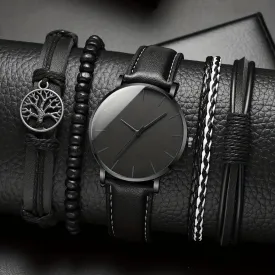 Mens Quartz Watch with Bracelets Set Perfect for Gifting