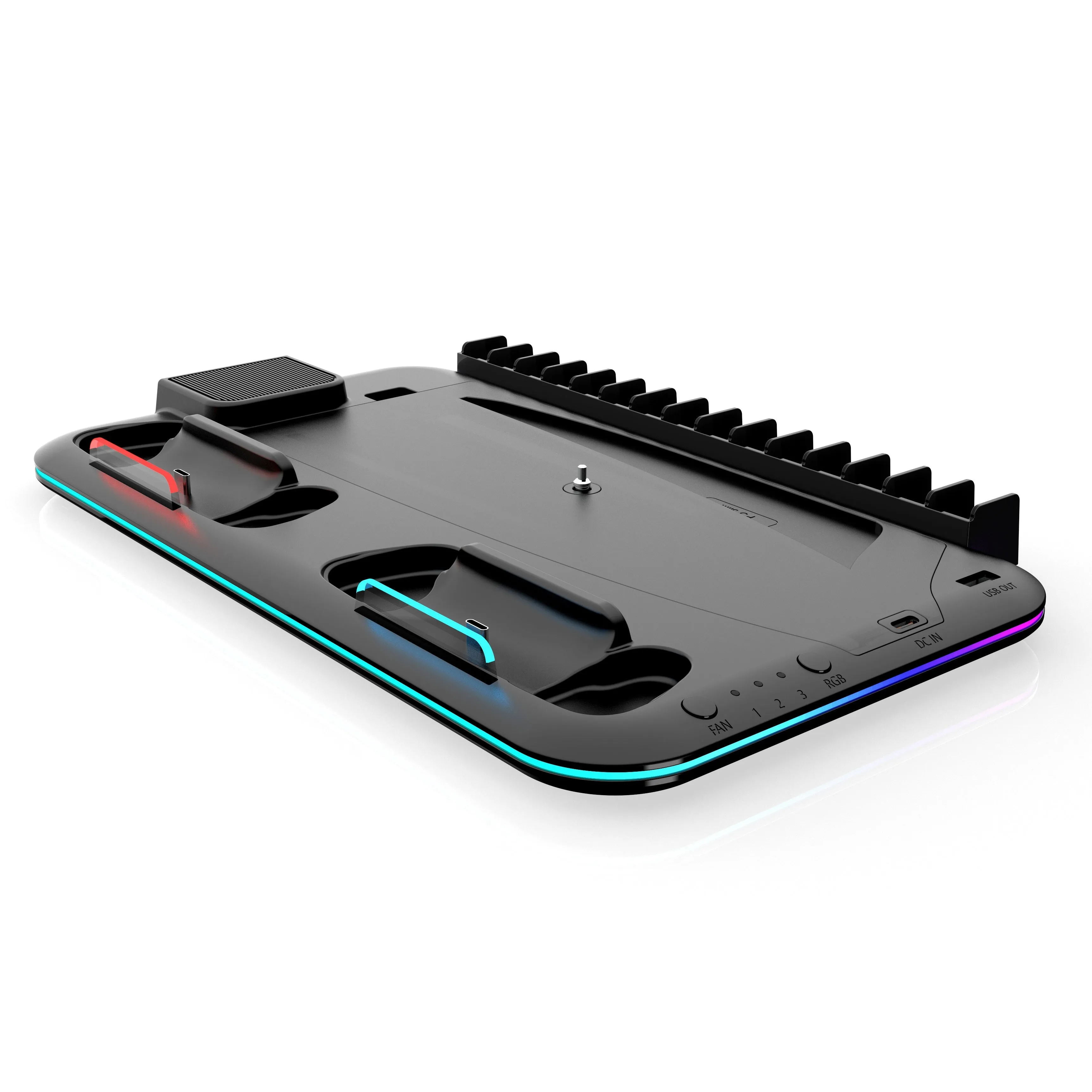 Multi-functional Cooling and Charging Stand with RGB Light for PS5