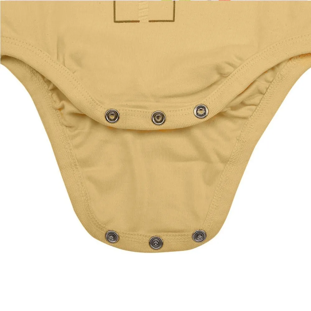 My Milestones Bodysuit Half Sleeves White / Yellow - 2 Pc Pack