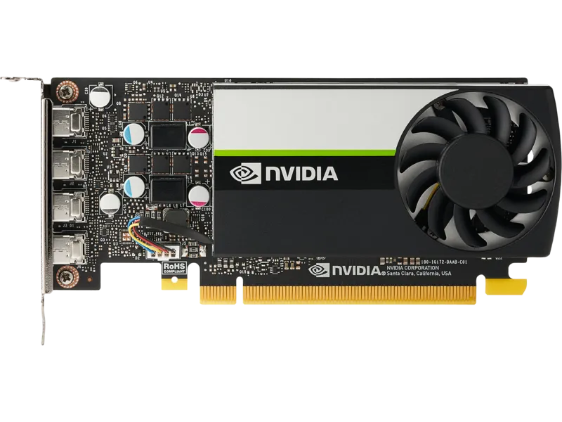 Nvidia T1000 - Graphics Card - T1000 - 8 Gb Gddr6 - Pcie 3.0 X16 - 4 X Mini Displayport - For Workstation Z2 G9, Z4 G5,