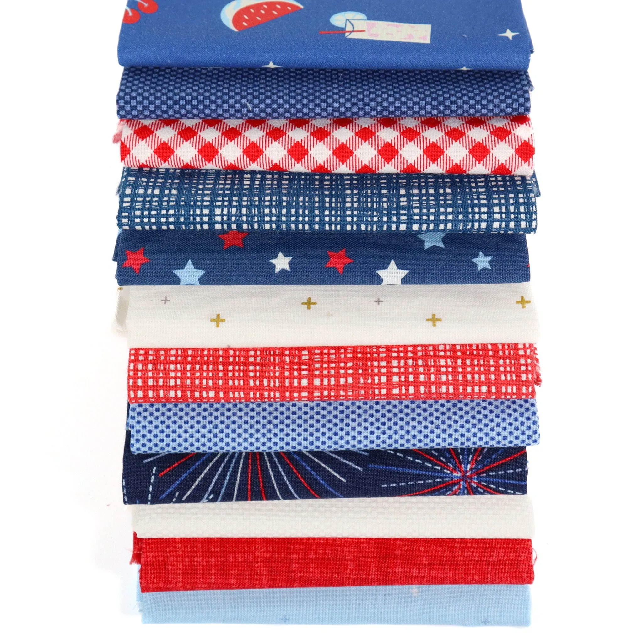 Patriotic Red, White and Blue (12) Piece Fat Quarter Bundle