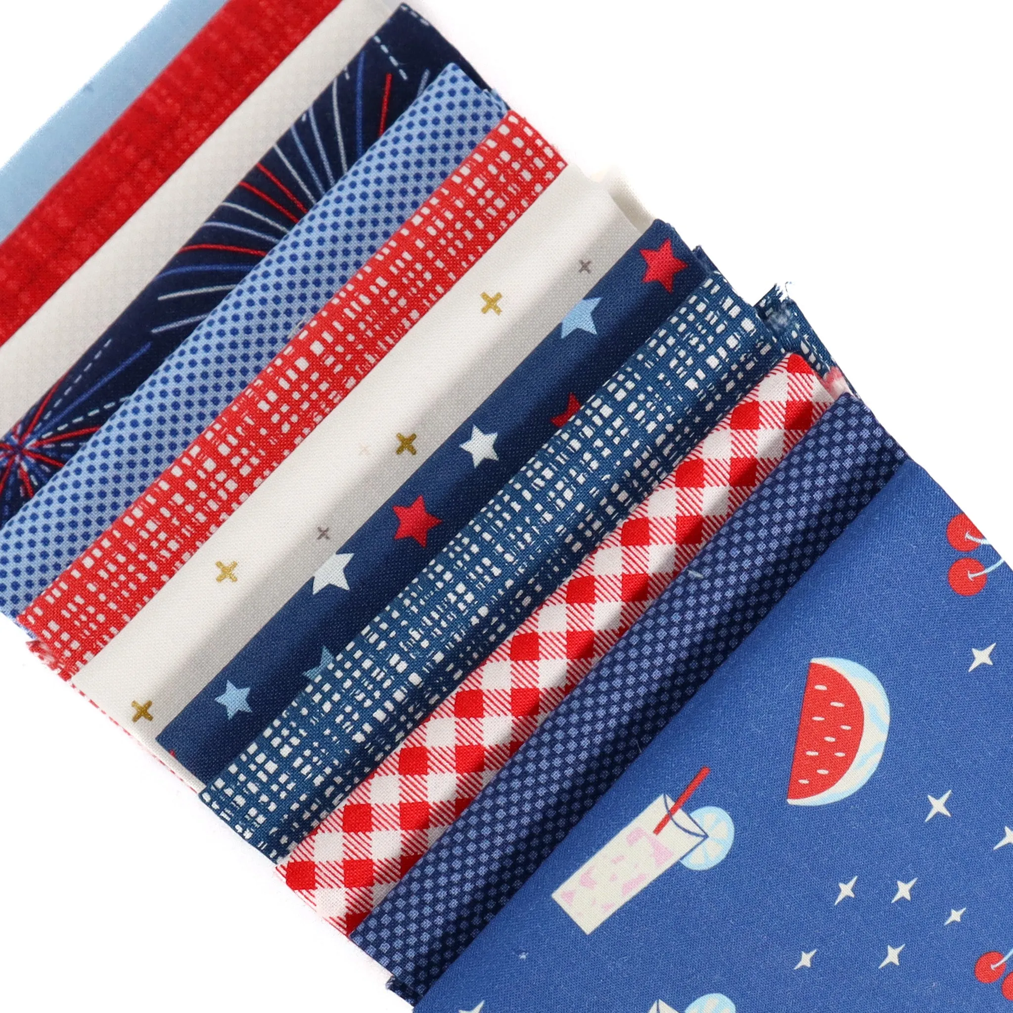 Patriotic Red, White and Blue (12) Piece Fat Quarter Bundle
