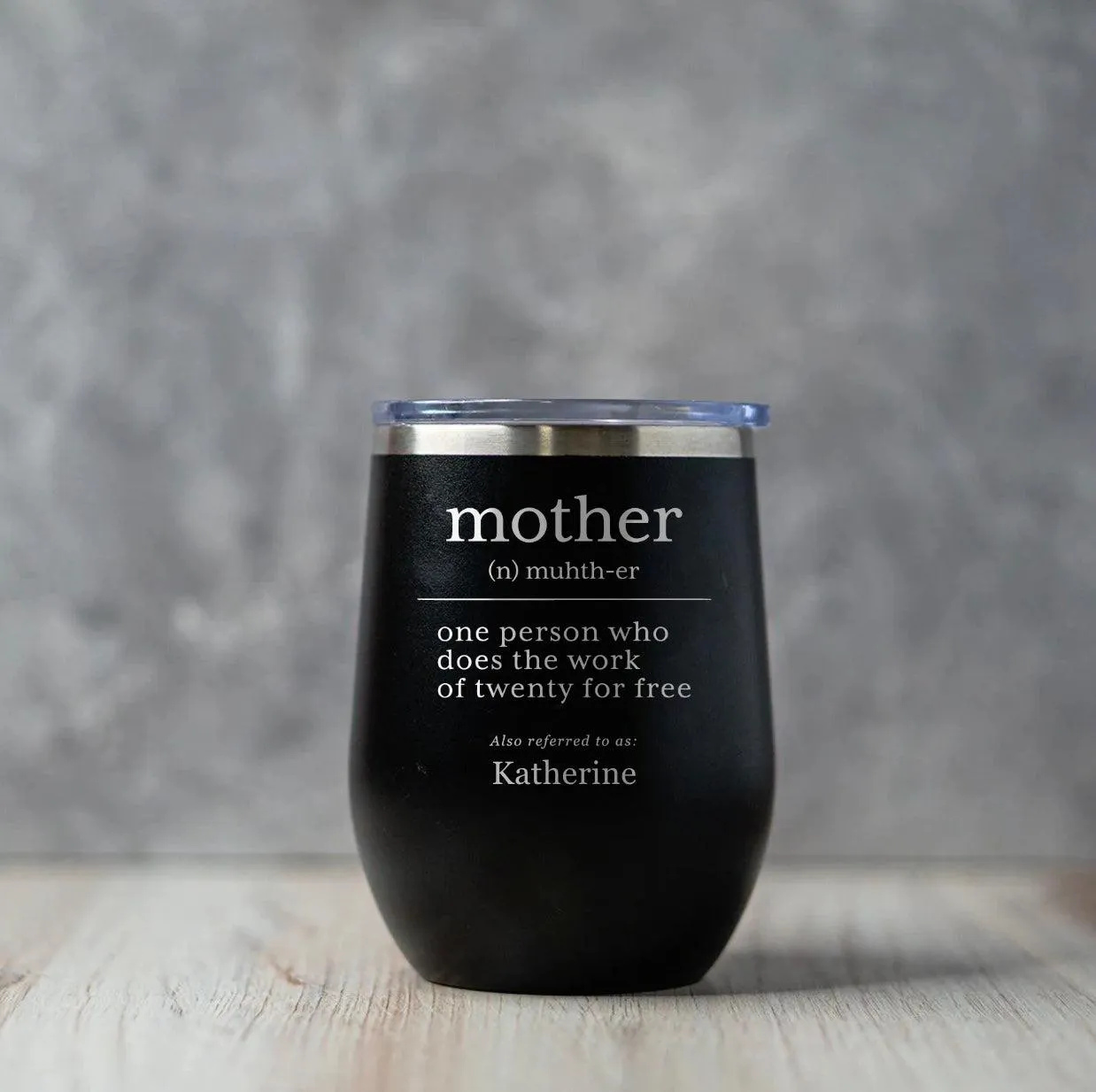 Personalized Mother's Day Wine Tumbler 12oz