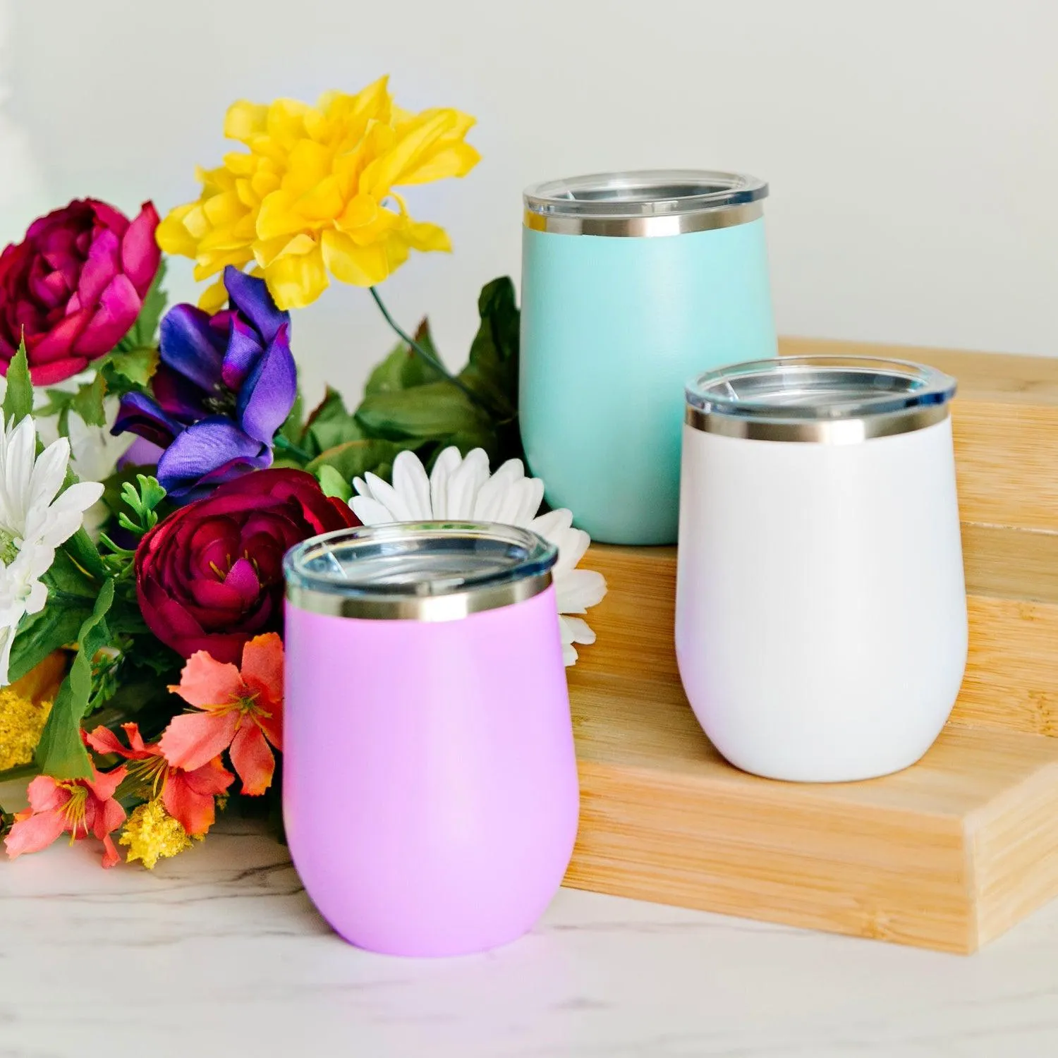 Personalized Mother's Day Wine Tumbler 12oz