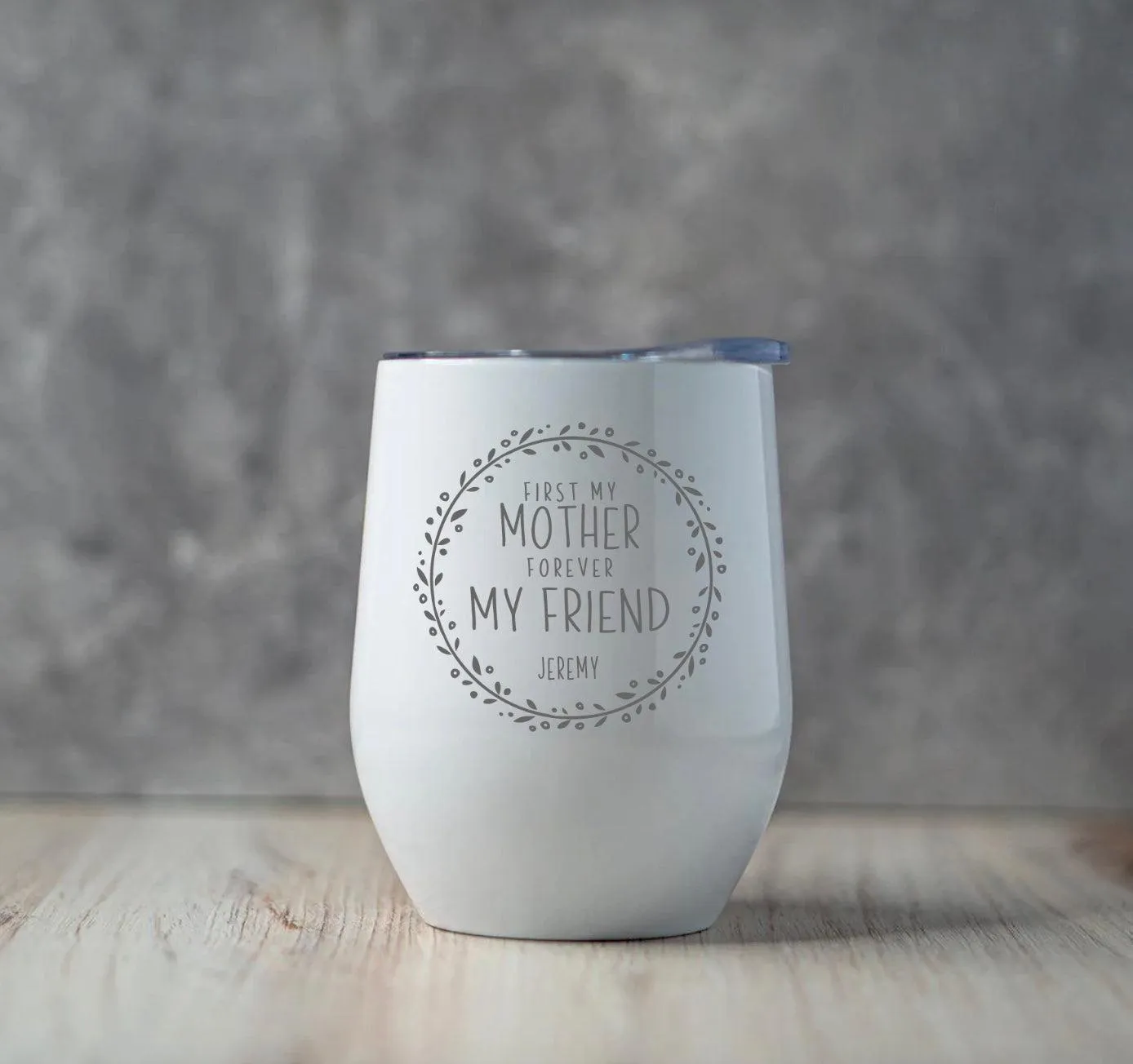 Personalized Mother's Day Wine Tumbler 12oz