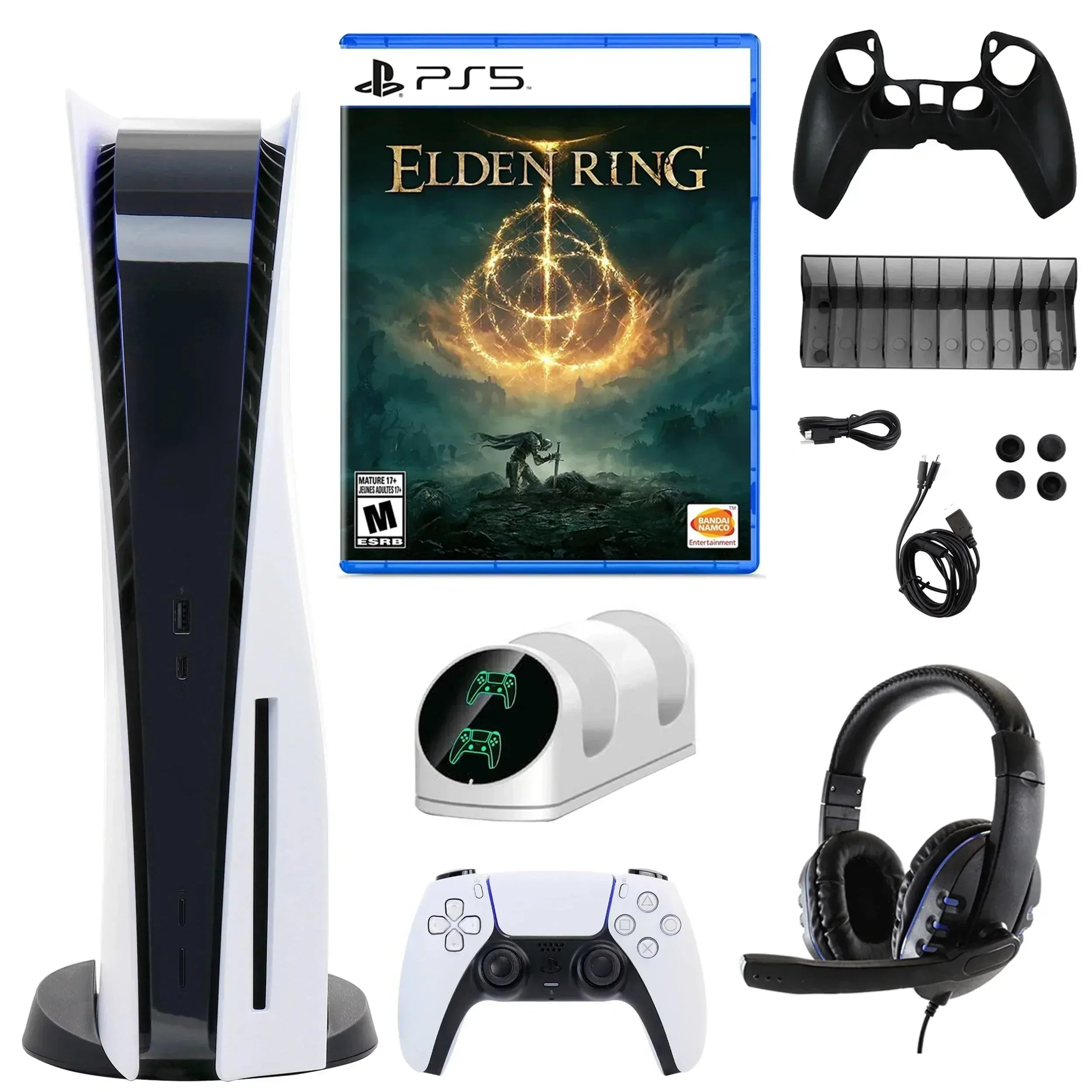 Play Station 5 w/ Elden Ring & Accessories Kit