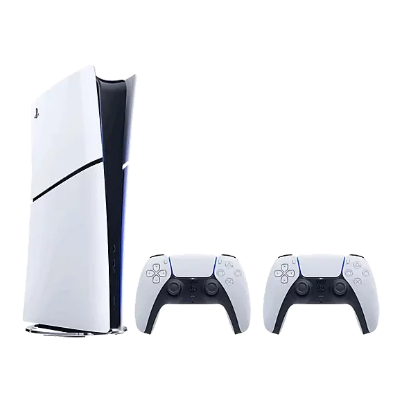 PlayStation 5 Digital Slim Console Bundle with Two Dual Sense Wireless Controllers