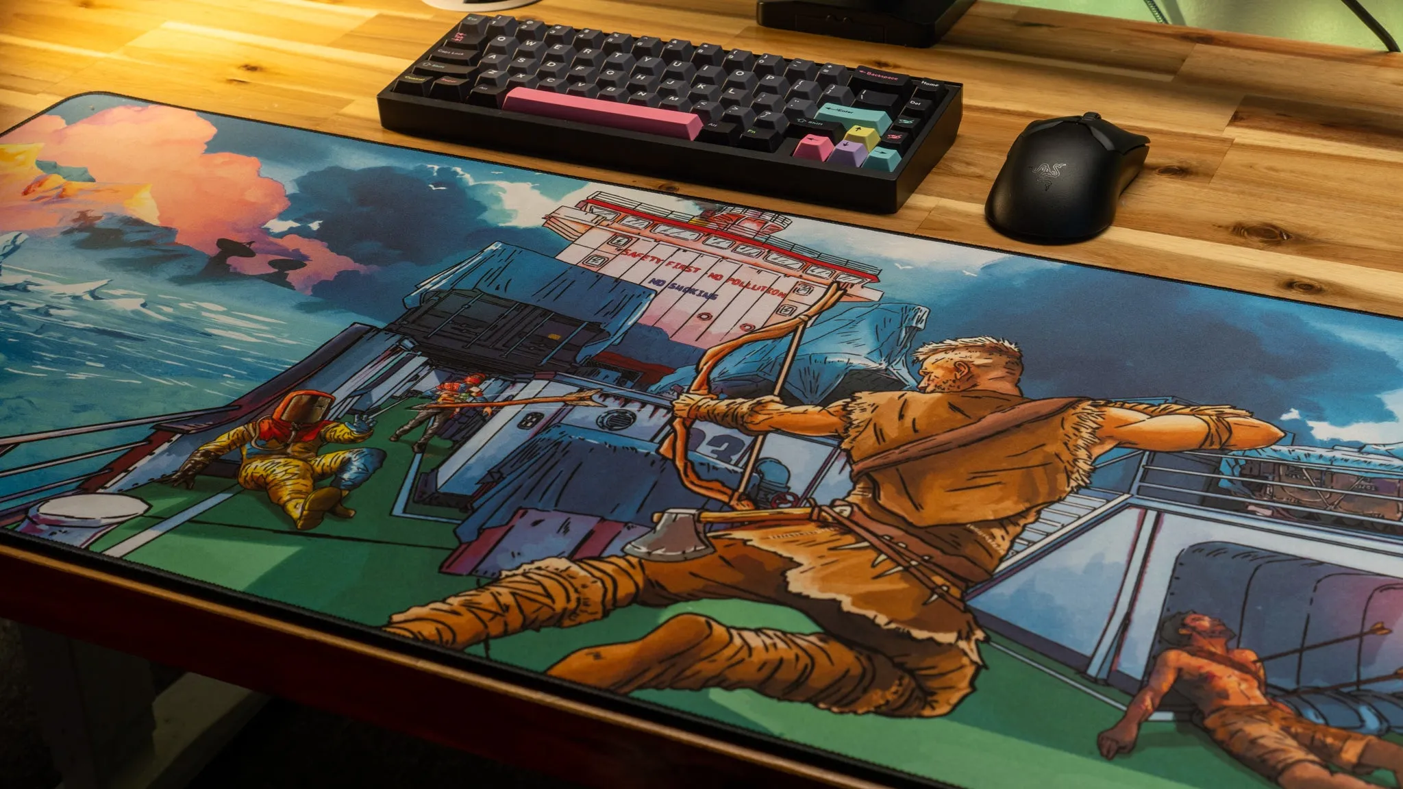 Posty "Posty vs Cargo" Limited Edition Content Creator Collaboration Rust Gaming Deskmat Mouse Pad