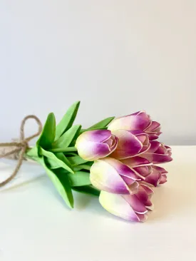 Real Touch Tulip Bundle - Mauve Blend