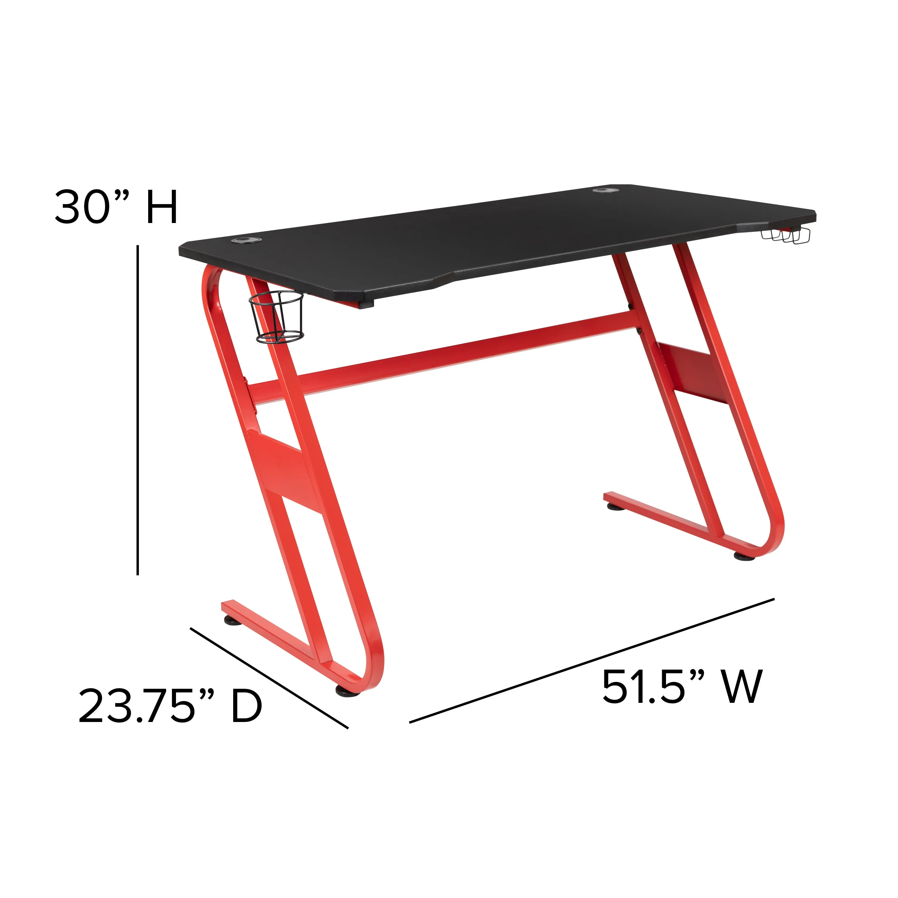 Red Gaming Desk & Chair Set BLN-X40RSG1030-WH-GG