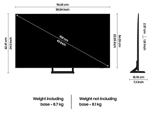 Samsung 108 cm (43 inches) 4K Ultra HD Smart LED TV UA43BU8570ULXL (Black)