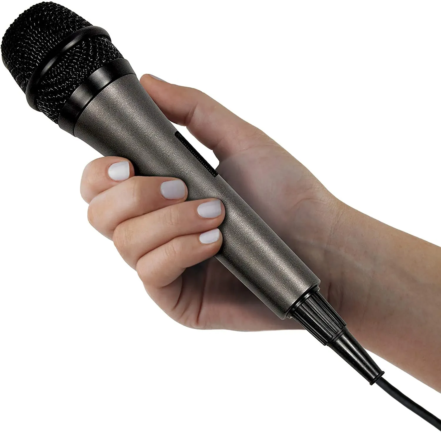 Singing Machine SMM-205 Unidirectional Dynamic Karaoke Microphone with 10 Ft. Cord, Black, One Size