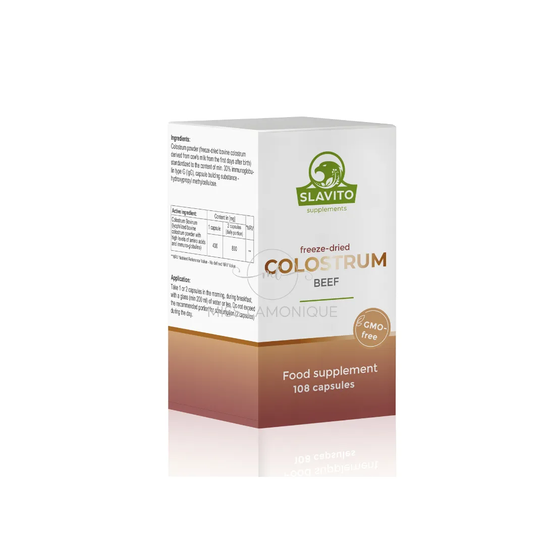 SLAVITO Freeze-dried beef colostrum, in capsules - recommended by Dr H. Czerniak