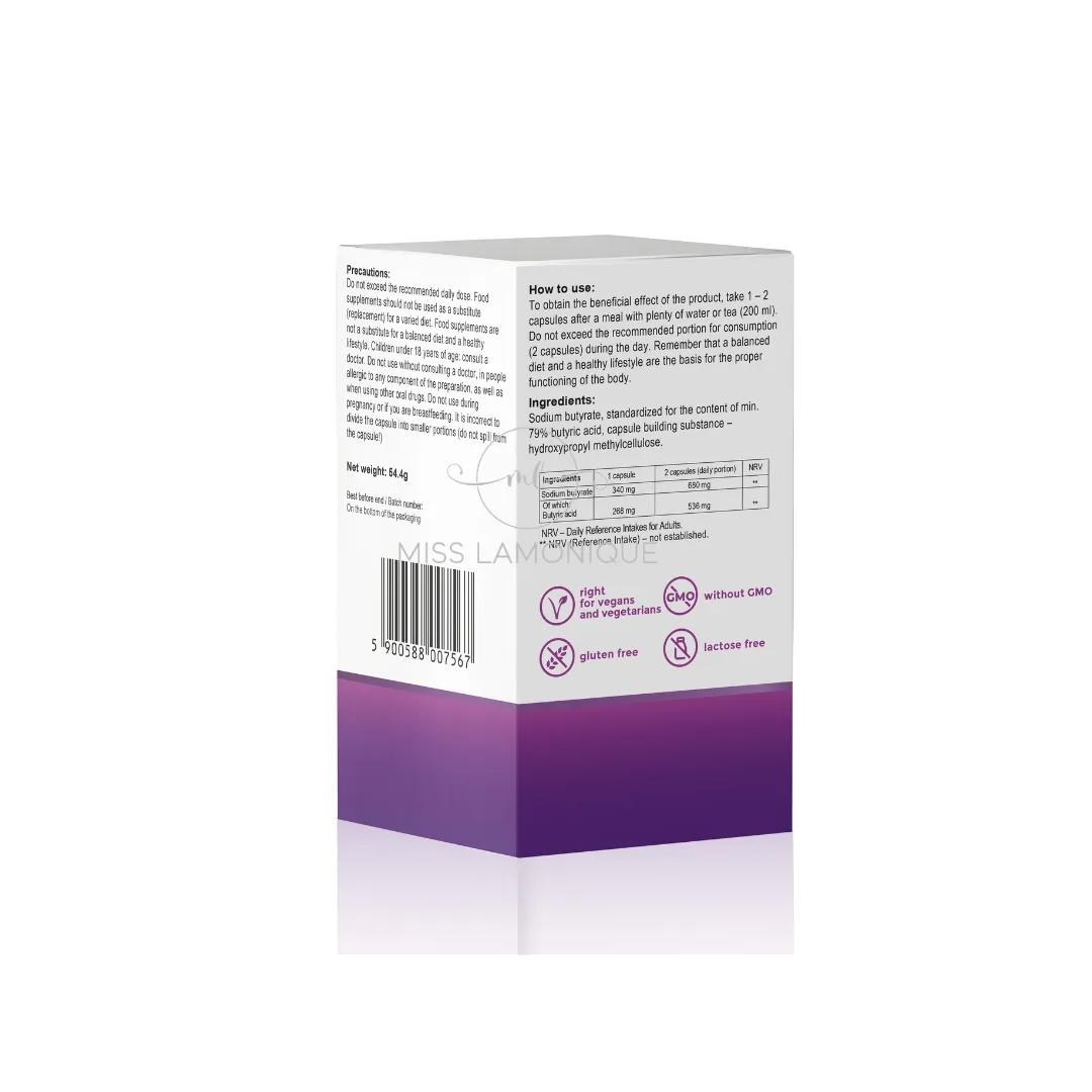 SLAVITO Sodium Butyrate - dietary supplement in capsules - recommended by Dr H. Czerniak