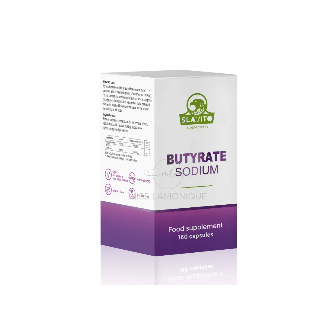 SLAVITO Sodium Butyrate - dietary supplement in capsules - recommended by Dr H. Czerniak