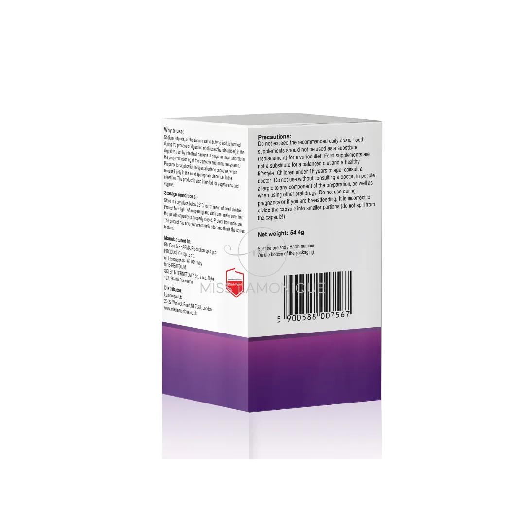 SLAVITO Sodium Butyrate - dietary supplement in capsules - recommended by Dr H. Czerniak