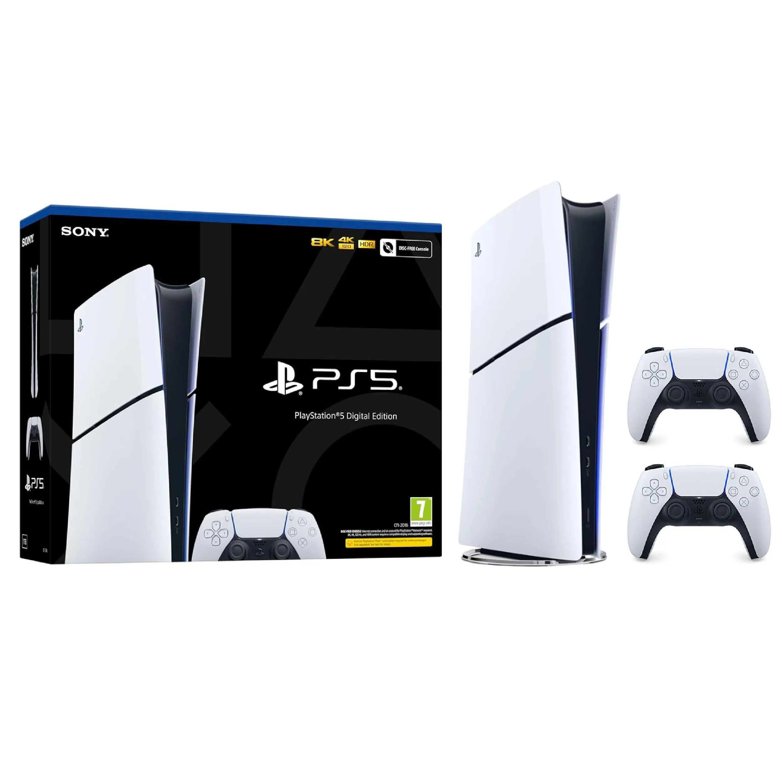 SONY PlayStation 5 Slim Disc / Digital Edition (1TB) - Standard Edition / 2 DualSense Bundle