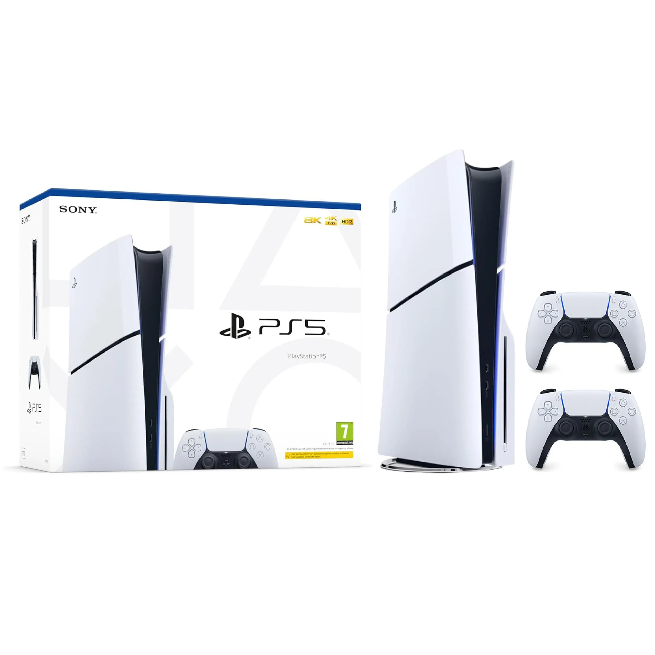SONY PlayStation 5 Slim Disc / Digital Edition (1TB) - Standard Edition / 2 DualSense Bundle