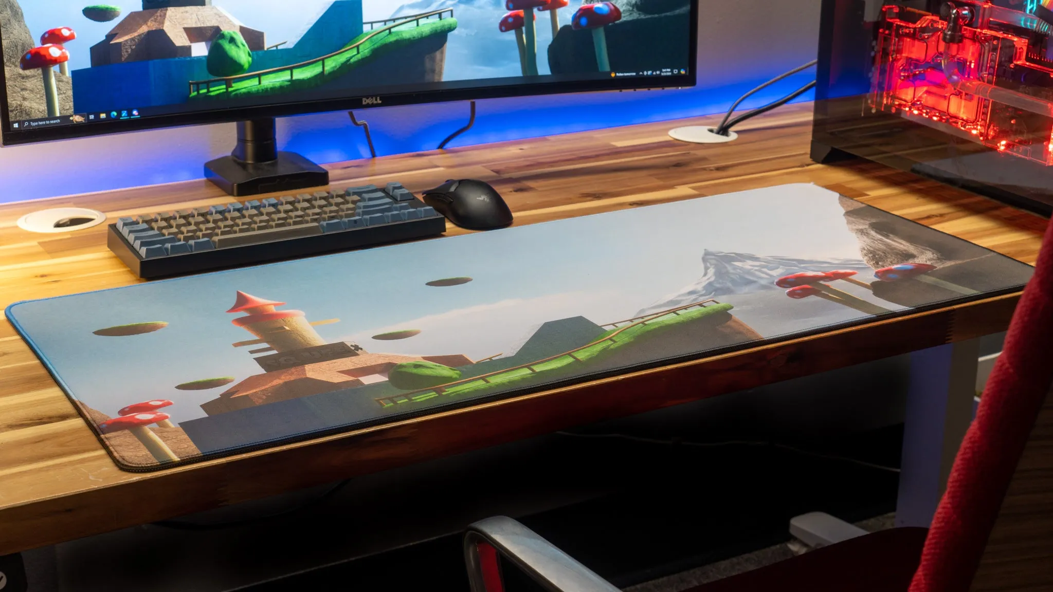 Squeex "Red Split" Limited Edition Content Creator Collaboration Gaming XL Gaming Mouse Pad