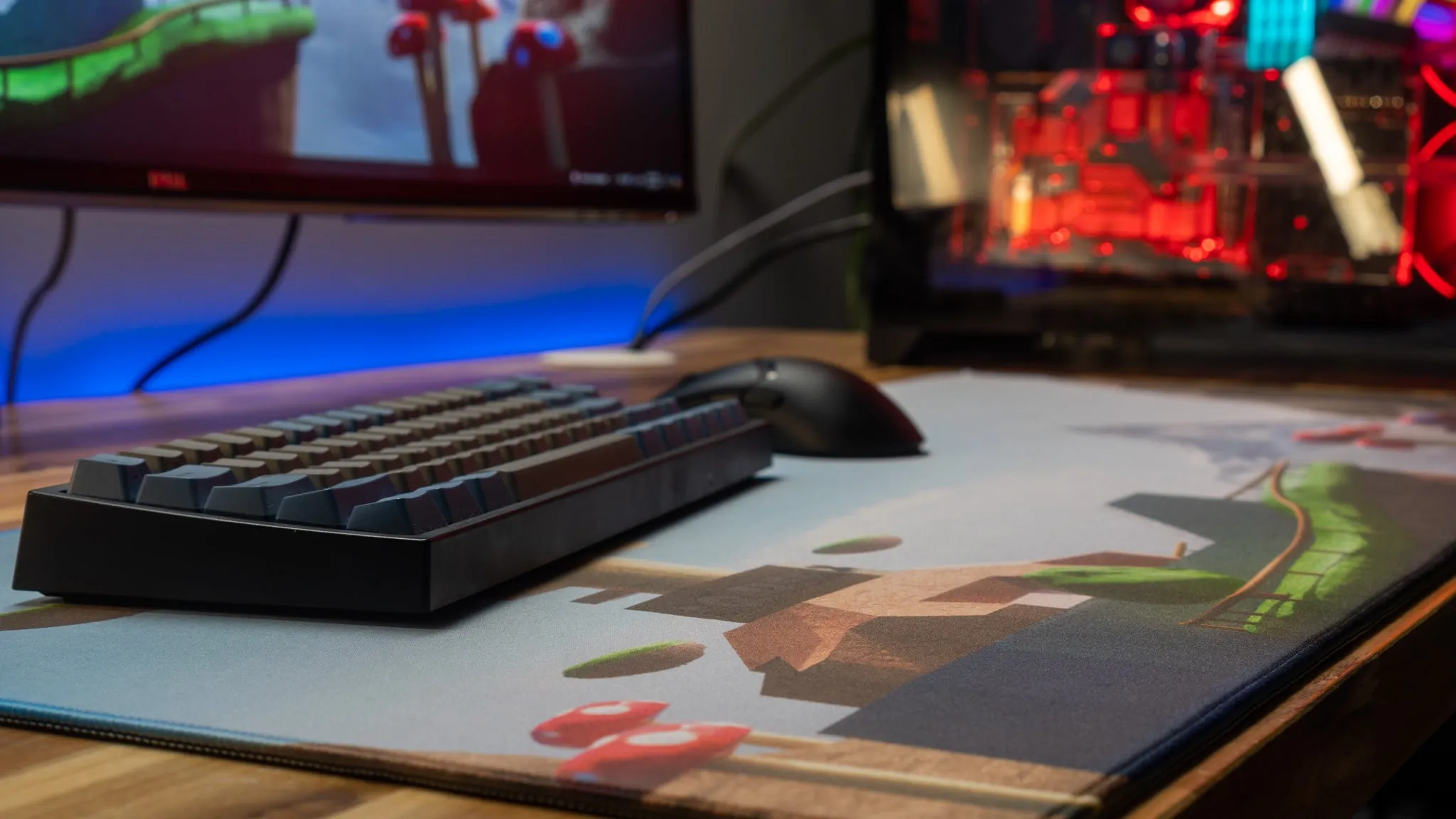 Squeex "Red Split" Limited Edition Content Creator Collaboration Gaming XL Gaming Mouse Pad