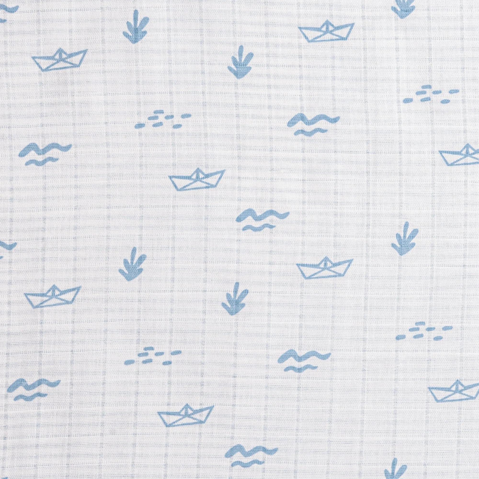 Swaddle & Burp Cloth Bib - Boat