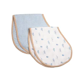 Swaddle & Burp Cloth Bib - Boat