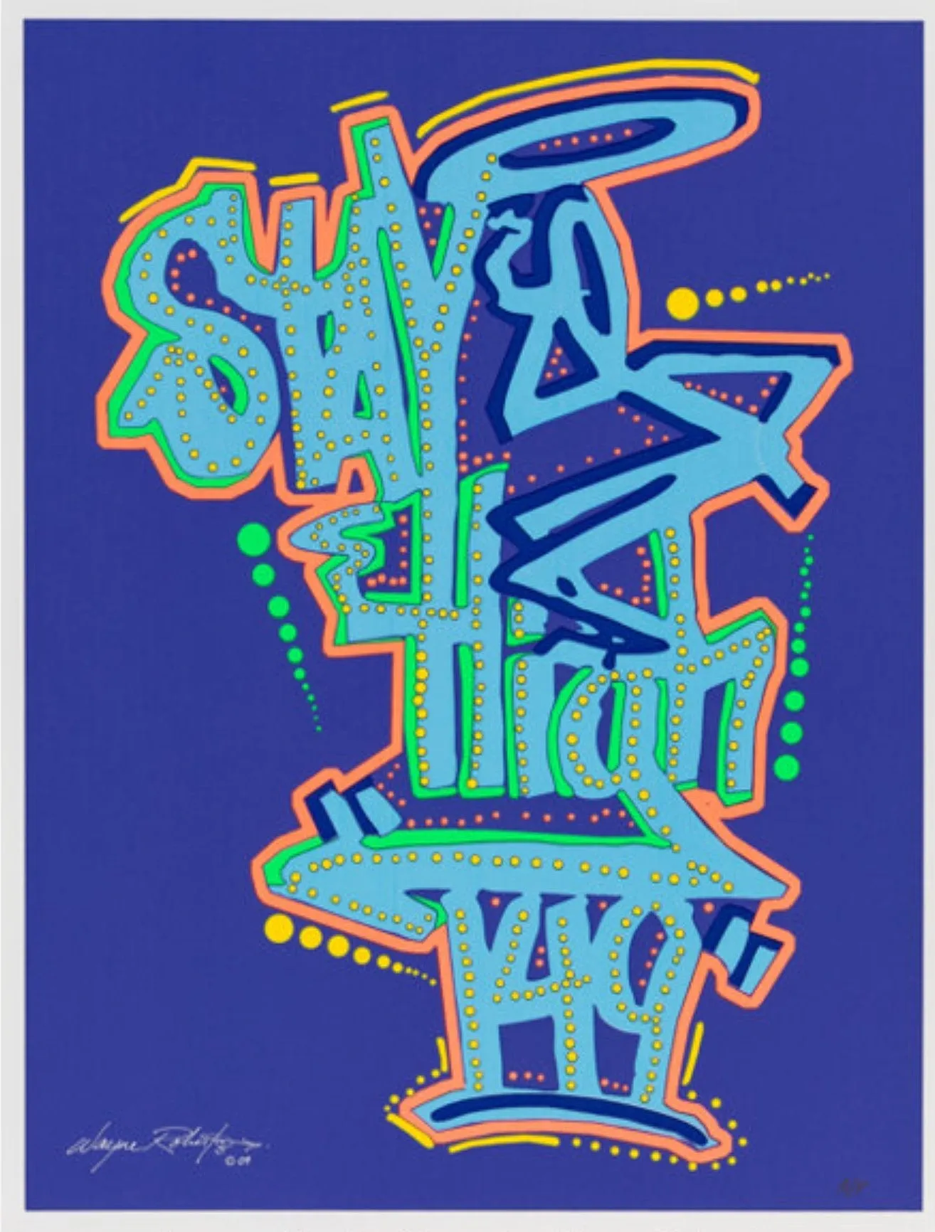 Tag Purple AP Silkscreen Print by Stay High 149- Wayne Roberts