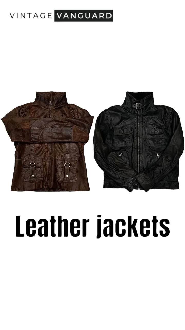 Vintage Leather Jacket: 10 Pcs