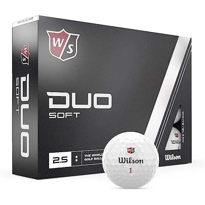 Wilson Duo Soft 12X White Golf Balls Pack [WS]