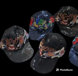 Y2k - beaded /sequence deadstock caps 124 pieces